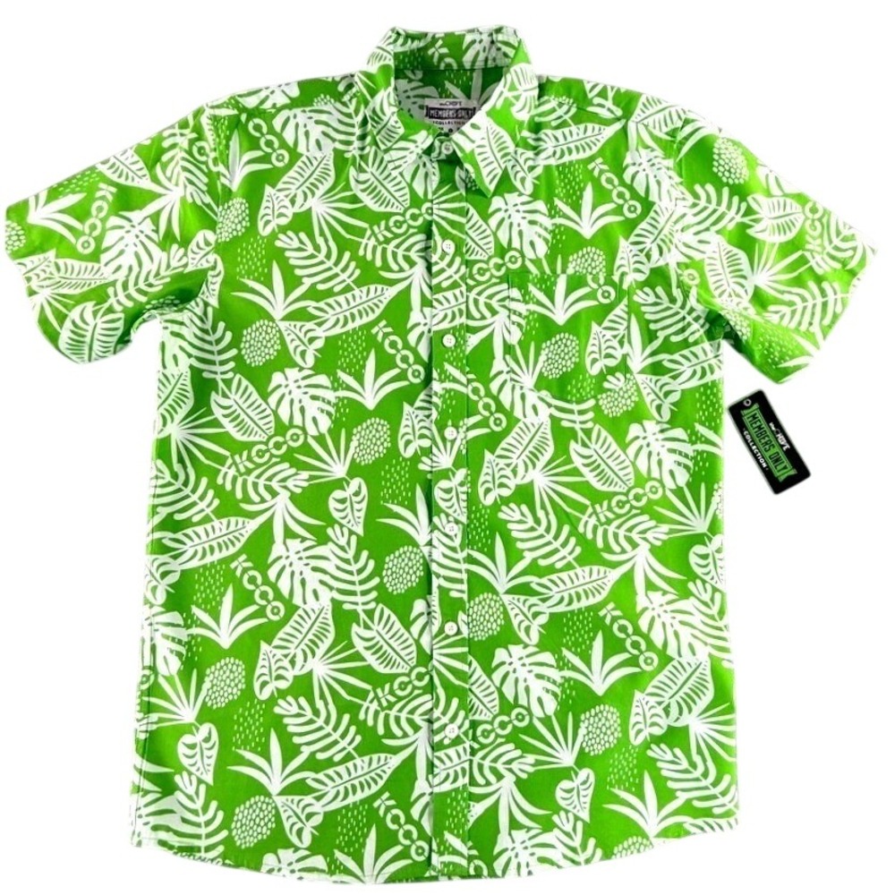 theCHIVE Members Only KCCO Tropical Hawaiian Shirt Green NWT L Vacation Rare